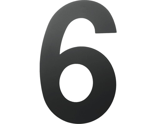 Domovní číslo "6" černé 15 cm