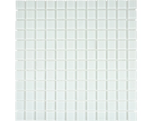 Skleněná mozaika CM4SE40 Crystal uni bílá 30x30 cm