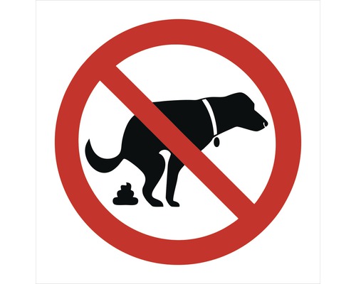Cedule "Zákaz venčení psů" plastová 15 x 15 cm-0