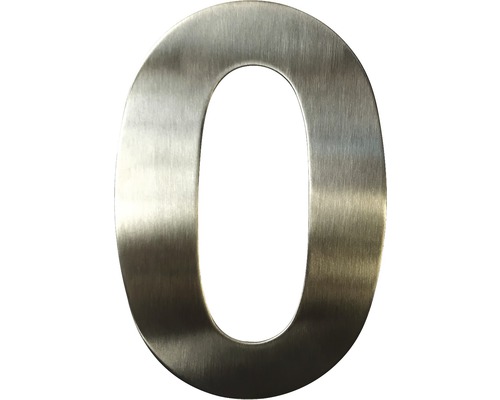 Domovní číslo "0" nerezová ocel, 15 cm
