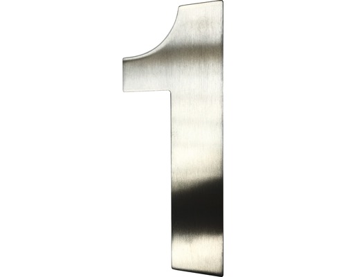 Domovní číslo "1" nerezová ocel, 15 cm