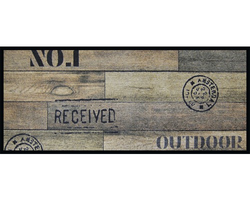 Koberec běhoun Cr. Outdoor Wood hnědý 66x150cm