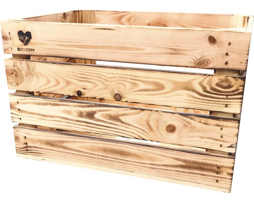 Dřevěná bedna Buildify opálená 44 x 33 x 28 cm