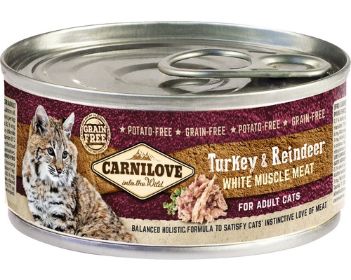 Konzerva pro kočky Carnilove Turkey & Reindeer for Cats 100 g