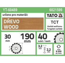 Kotouč na dřevo Yato YT-60489, 190 x 30 mm 40z-thumb-3