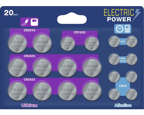 Knoflíková baterie VARTA Electric Power Button, sada 20 kusů-0
