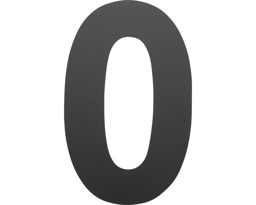 Domovní číslo "0" černé, 15 cm-0