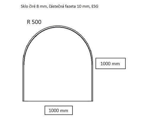 Ochranné sklo tl. 8 mm pod kamna 100x100 xm-0