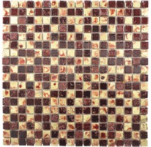 Mozaika z přírodního kamene XAM 67 30x30 cm zlatá/červená-thumb-0