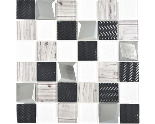 Skleněná mozaika XCM Coast 29,8x29,8 cm stříbrná-0