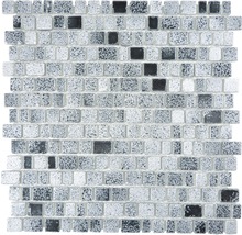 Skleněná mozaika XCM GME 26 31,7x31,1 cm šedá/černá-thumb-0
