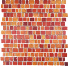 Skleněná mozaika XCM GME 96 31,7x31,1 cm červená-thumb-0