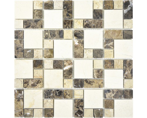 Mozaika z přírodního kamene XNM MC759 30,5x30,5 cm béžová/hnědá-0