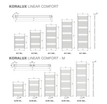 Koupelnový radiátor Koralux Linear Comfort 122x45 cm-thumb-2