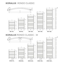 Koupelnový radiátor Koralux Rondo Classic 122x45 cm-thumb-2