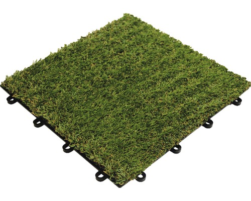 Plastová dlaždice umělý trávník 30 x 30 cm s klick systémem zelená balení 11 ks