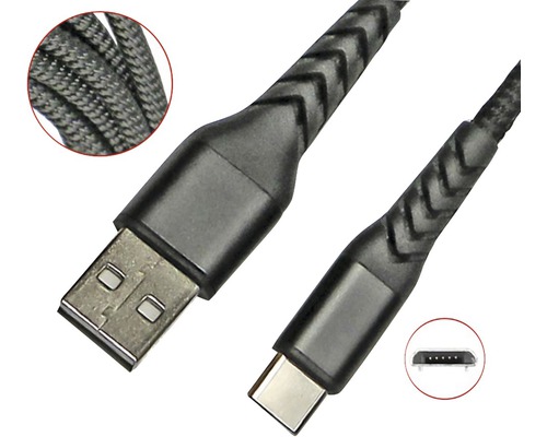 Nabíjecí kabel USB A - USB Micro B 2m-0