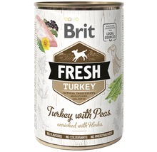 Konzerva pro psy Brit Fresh Turkey with Peas 400 g-thumb-0