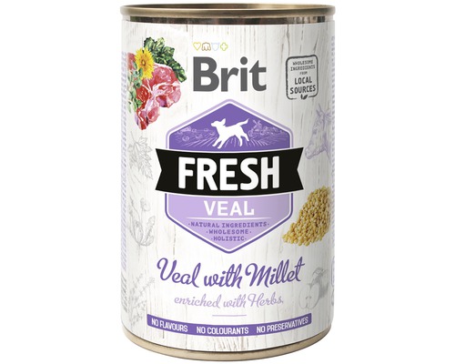 Konzerva pro psy Brit Fresh Veal with Millet 400 g-0