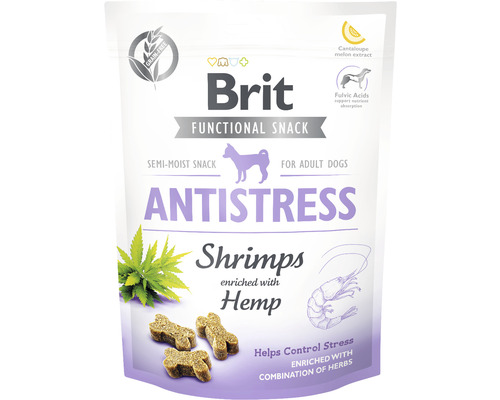 Pamlsky pro psy Brit Care Dog Functional Snack Antistress Shrimps 150 g-0