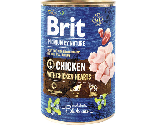 Konzerva pro psy Brit Premium by Nature Chicken with Hearts 400 g-0