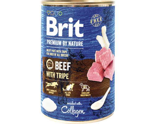 Konzerva pro psy Brit Premium by Nature Beef with Tripes 400 g-0