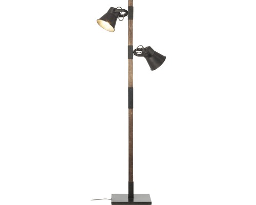 Stojací lampa Brilliant Deca 2xE27 10W černá
