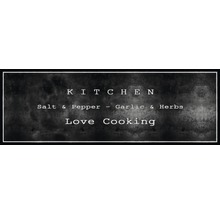 Koberec běhoun Love Cooking černý 50x150 cm-thumb-0