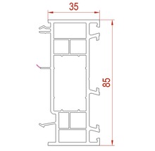 Rozšiřovací profil ARON Comfort 35 mm bílý / bílý D: 2200 mm-thumb-2