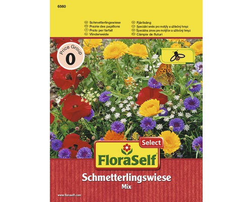 Semena lučního kvítí FloraSelf Select 'Motýlí louka' 8 m²