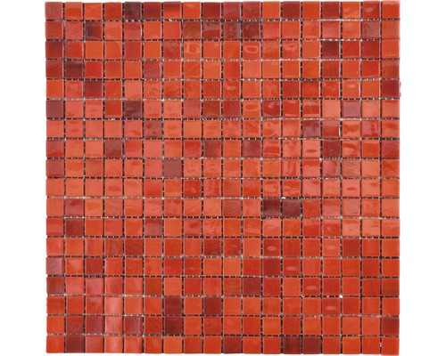Skleněná mozaika GM MRY 300 čtverec 29,5x29,5 cm sklo červená-0