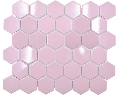 Keramická mozaika HX520 šestiúhelník uni starorůžová lesklá-0