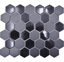 Keramická mozaika HX 09059 šestiúhelník 32,5x28,1 cm mix černá R10B-thumb-0