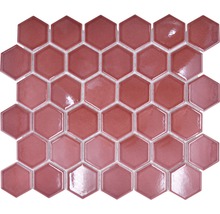 Keramická mozaika HX540 šestiúhelník uni bordó červená lesklá-thumb-0