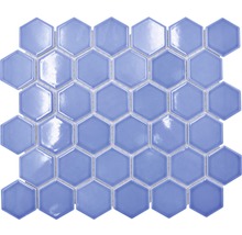 Keramická mozaika HX580 šestiúhelník uni tyrkysově zelená lesklá-thumb-0