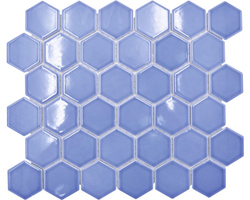 Keramická mozaika HX580 šestiúhelník uni tyrkysově zelená lesklá-0