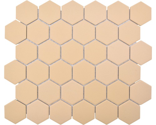 Keramická mozaika HX AT57 šestiúhelník uni okrová oranžová R1-0