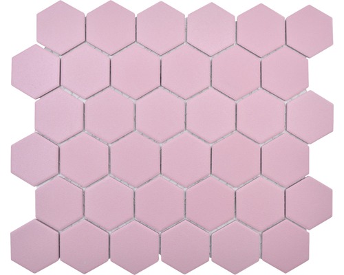 Keramická mozaika HX AT52 šestiúhelník uni starorůžová R1-0