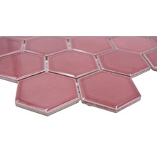 Keramická mozaika HX540 šestiúhelník uni bordó červená lesklá-thumb-1