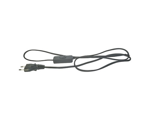 Napájecí kabel Emos Flex 2x0,75 s vypínačem 2m černá