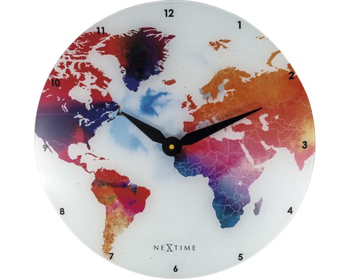 Nástěnné hodiny NeXtime Colorful World Ø 43 cm-0