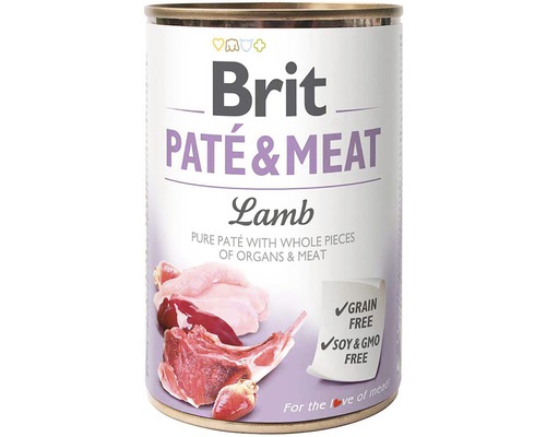 Konzerva pro psy Brit Paté & Meat Lamb 800 g