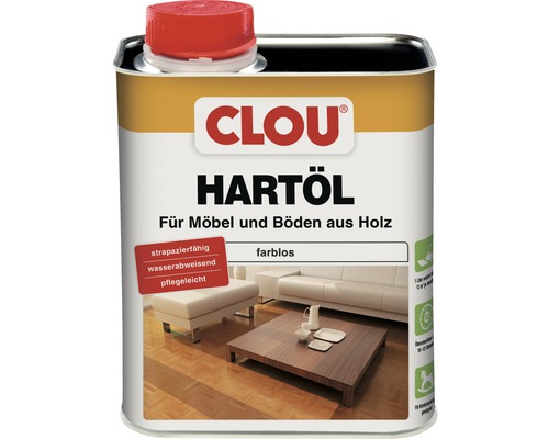 Olej na dřevo Clou Hartöl tvrdý světle hnědý 0,75 l ekologicky šetrné