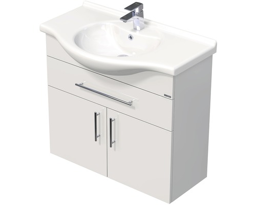 Koupelnová skříňka s umyvadlem LANDAU Ideal 85 cm bílá-0