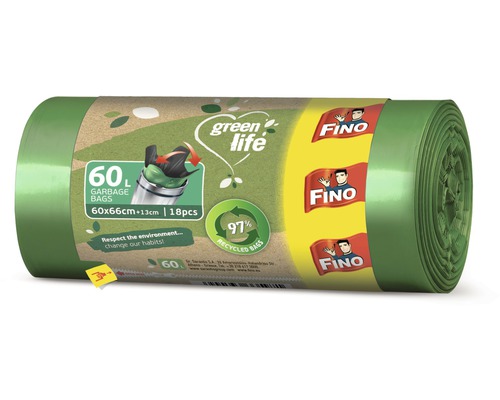Pytle na odpady FINO Green Life Easy Pack 60L, 18 ks-0
