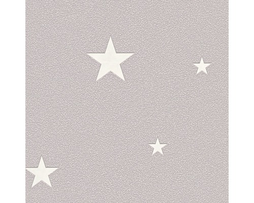 Vliesová tapeta, svítící hvězdy, šedo-bílá