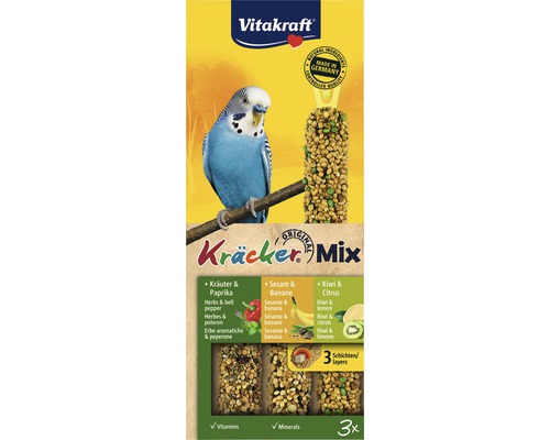 Vitakraft krekry Kräcker® pro andulky fíky, banán, kiwi 3 ks 90 g-0