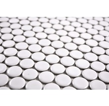 Keramická mozaika Knoflík 30,5x32,0 cm bílá 100N lesklá-thumb-1
