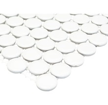 Keramická mozaika Knoflík 30,5x32,0 cm bílá 100N lesklá-thumb-4