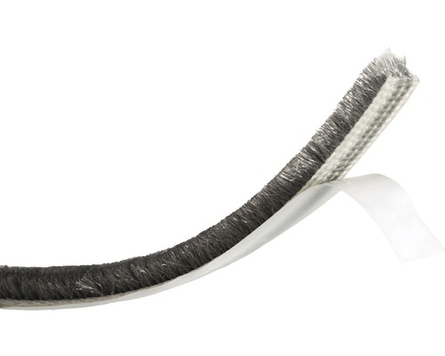 Těsnící kartáč 4 mm, 11 m, šedý, 1061-0